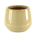 Cache-pot en céramique émaillée miel - D.20,5xH.17cm